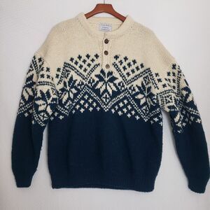 VTG Joseph Anthony Collection Wool Nordic style Sweater Hand Knit in Nepal XL